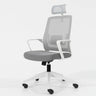 Lumbar Support Ergonomic Swivel Grey Mesh Office Chair Image - 6