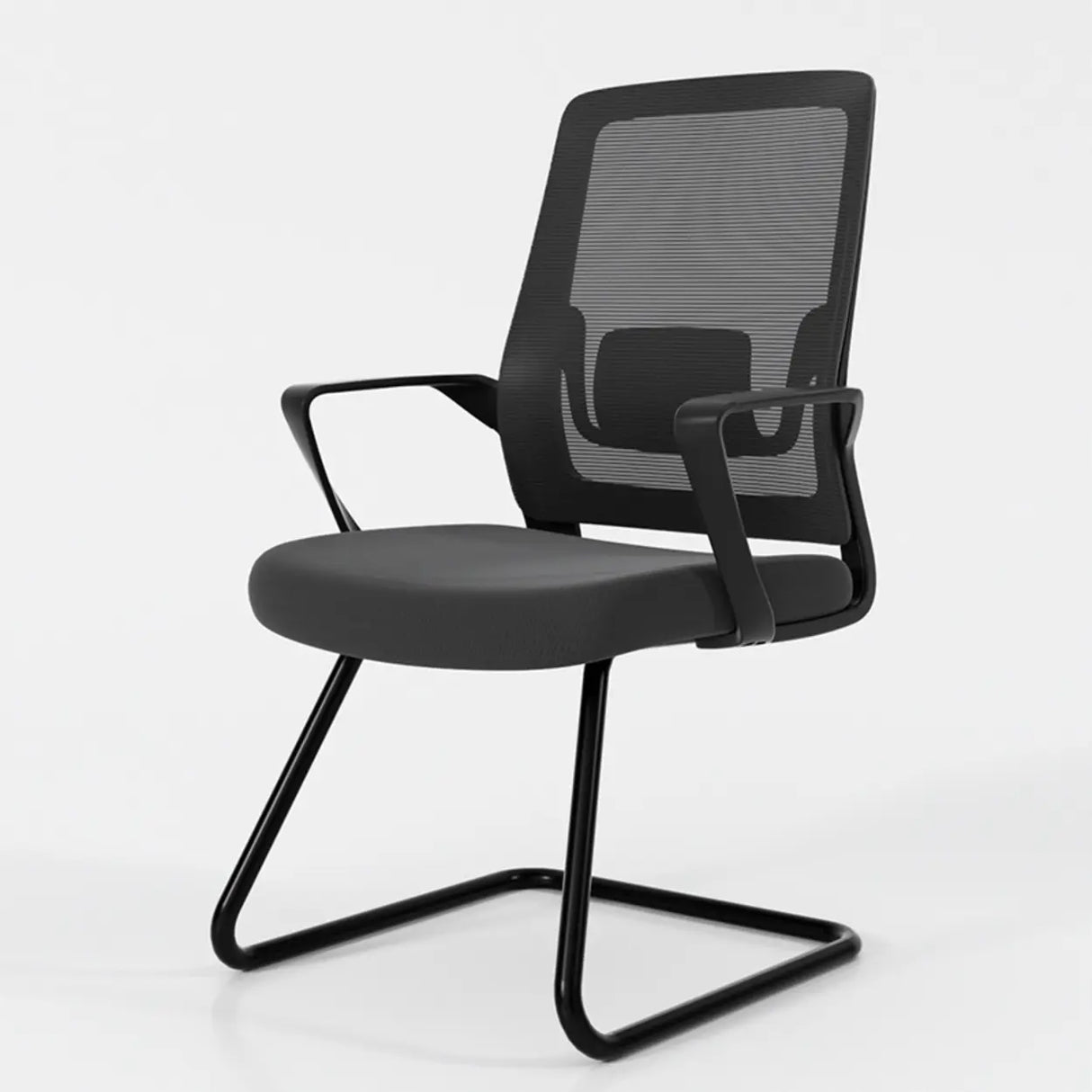 Lumbar Support Ergonomic Swivel Grey Mesh Office Chair Image - 7