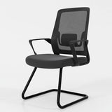 Lumbar Support Ergonomic Swivel Grey Mesh Office Chair Image - 7