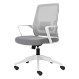Lumbar Support Ergonomic Swivel Grey Mesh Office Chair Image - 8