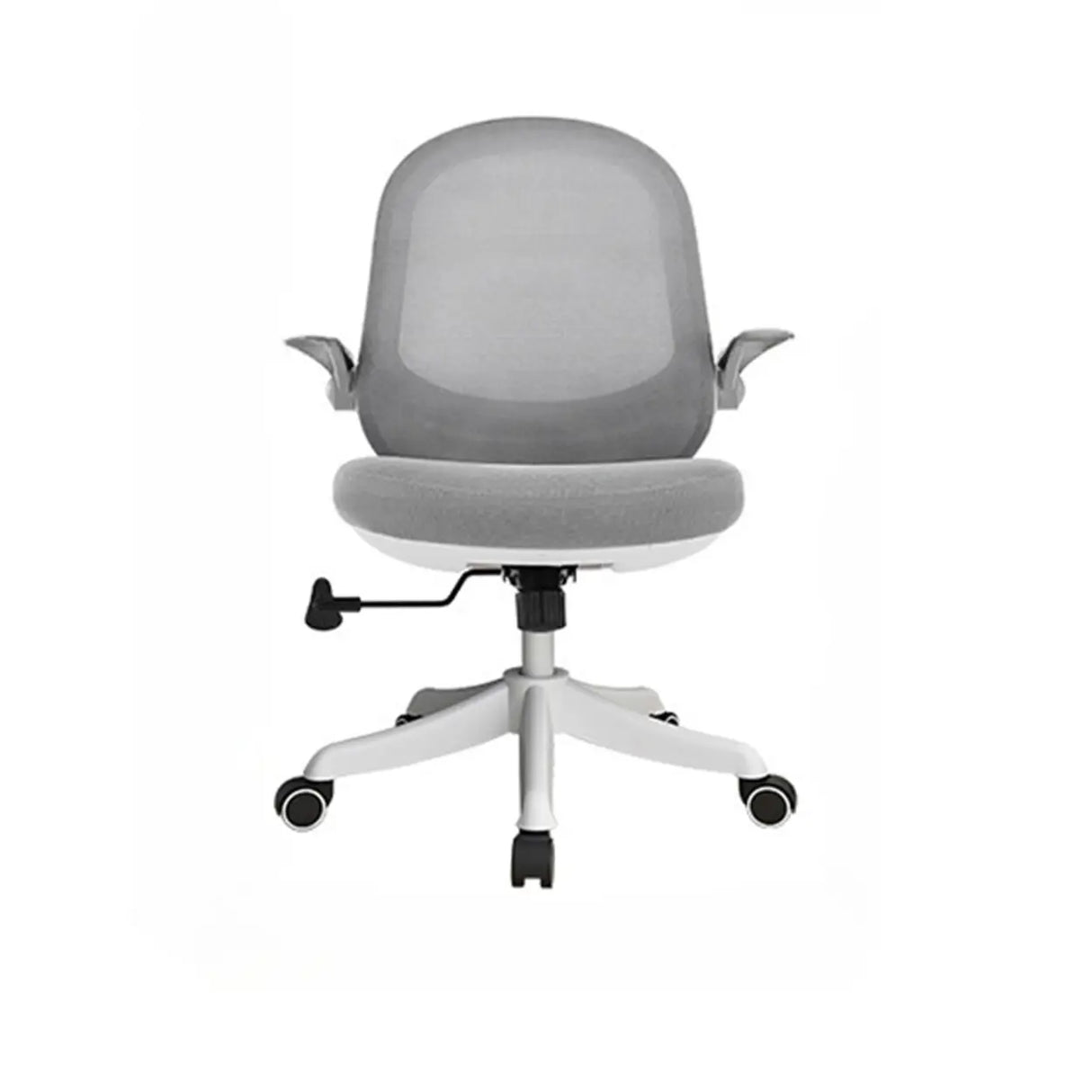 Lumbar Support Grey Swivel Adjustable Mesh Office Chair Image - 10
