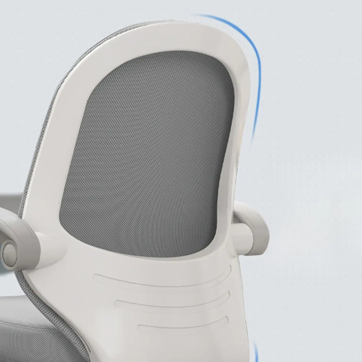 Lumbar Support Grey Swivel Adjustable Mesh Office Chair Image - 12