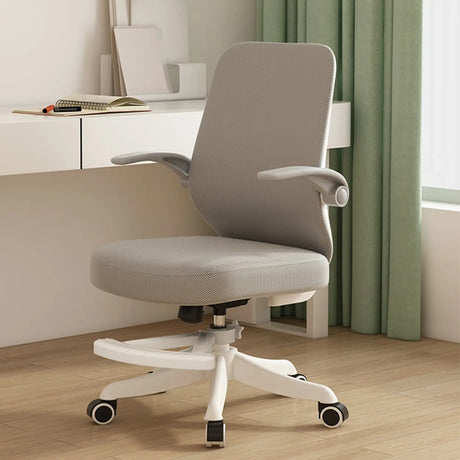 Lumbar Support Grey Swivel Adjustable Mesh Office Chair Image - 2
