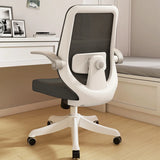 Lumbar Support Grey Swivel Adjustable Mesh Office Chair Image - 20
