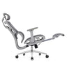 Lumbar Support Grey Swivel Mesh Waterfall Seat Office Chair Image - 3
