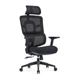 Lumbar Support Grey Swivel Mesh Waterfall Seat Office Chair Image - 5