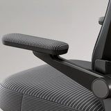 Lumbar Support Light Grey Mesh Office Chair with Wheels Image - 3