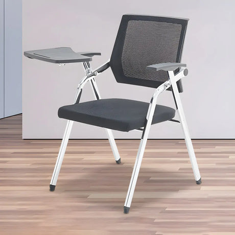 Lumbar Support Mesh Folding Black Conference Office Chair Image - 1