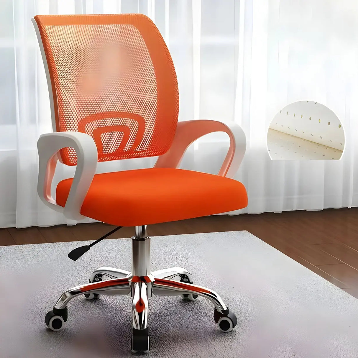 Lumbar Support Modern Mesh Ergonomic Office Chair Image - 47