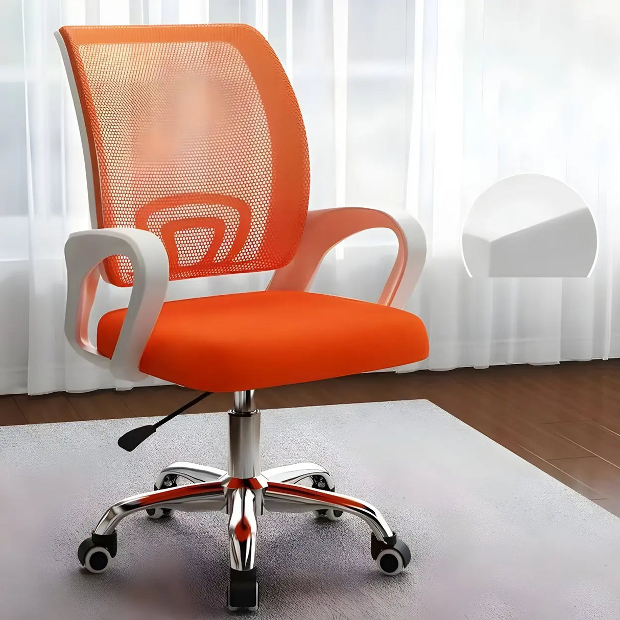 Lumbar Support Modern Mesh Ergonomic Office Chair Image - 48