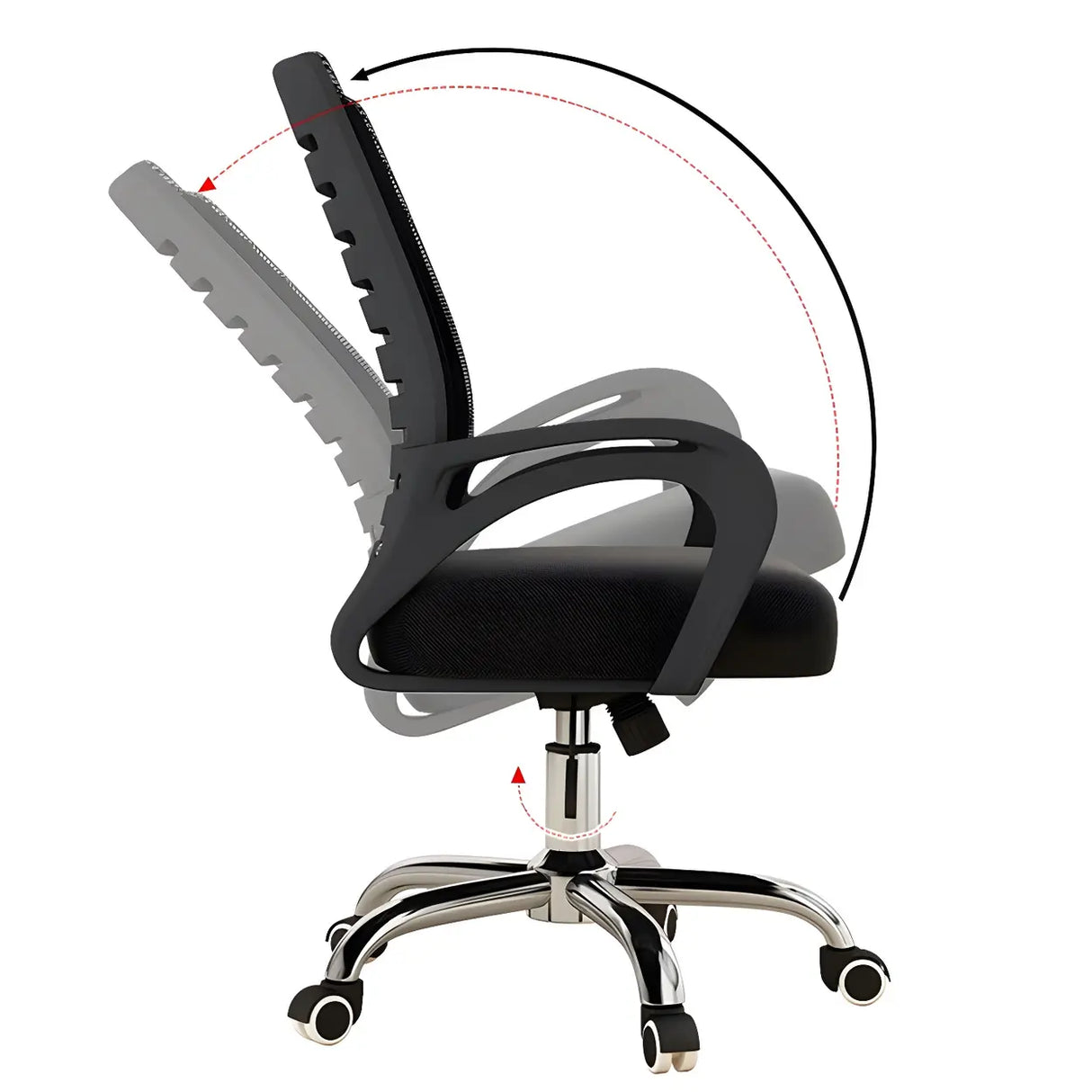 Lumbar Support Modern Mesh Ergonomic Office Chair Image - 16