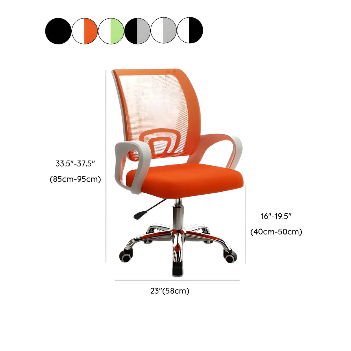Lumbar Support Modern Mesh Ergonomic Office Chair 