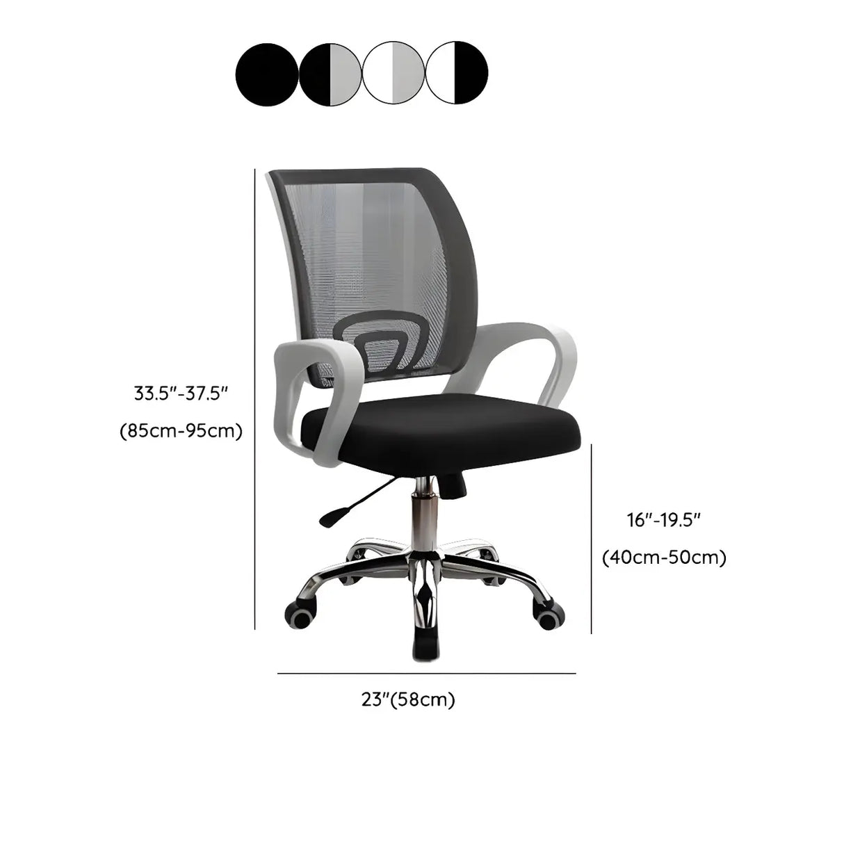 Lumbar Support Modern Mesh Ergonomic Office Chair Image - 51
