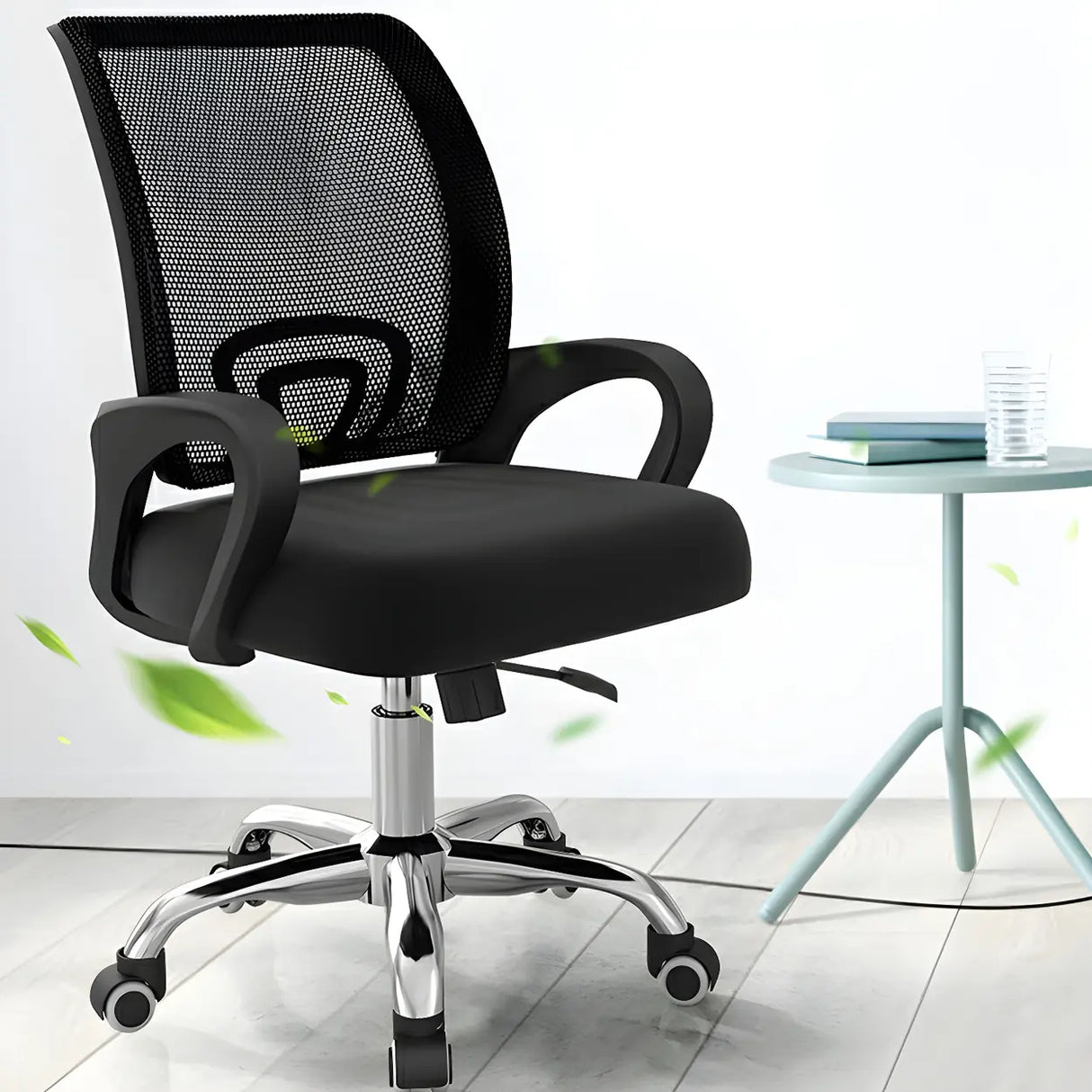 Lumbar Support Modern Mesh Ergonomic Office Chair Image - 19