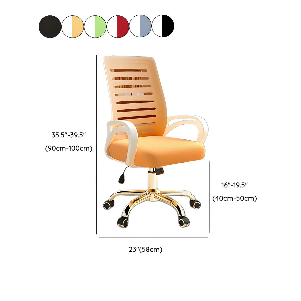 Lumbar Support Modern Mesh Ergonomic Office Chair Image - 53