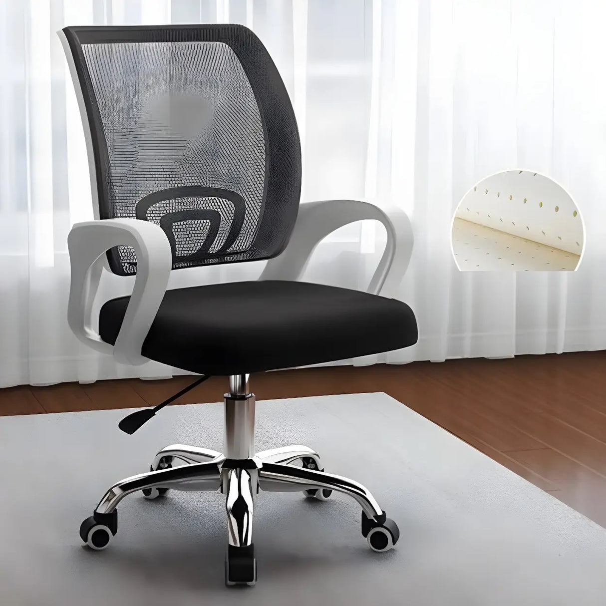 Lumbar Support Modern Mesh Ergonomic Office Chair Image - 34