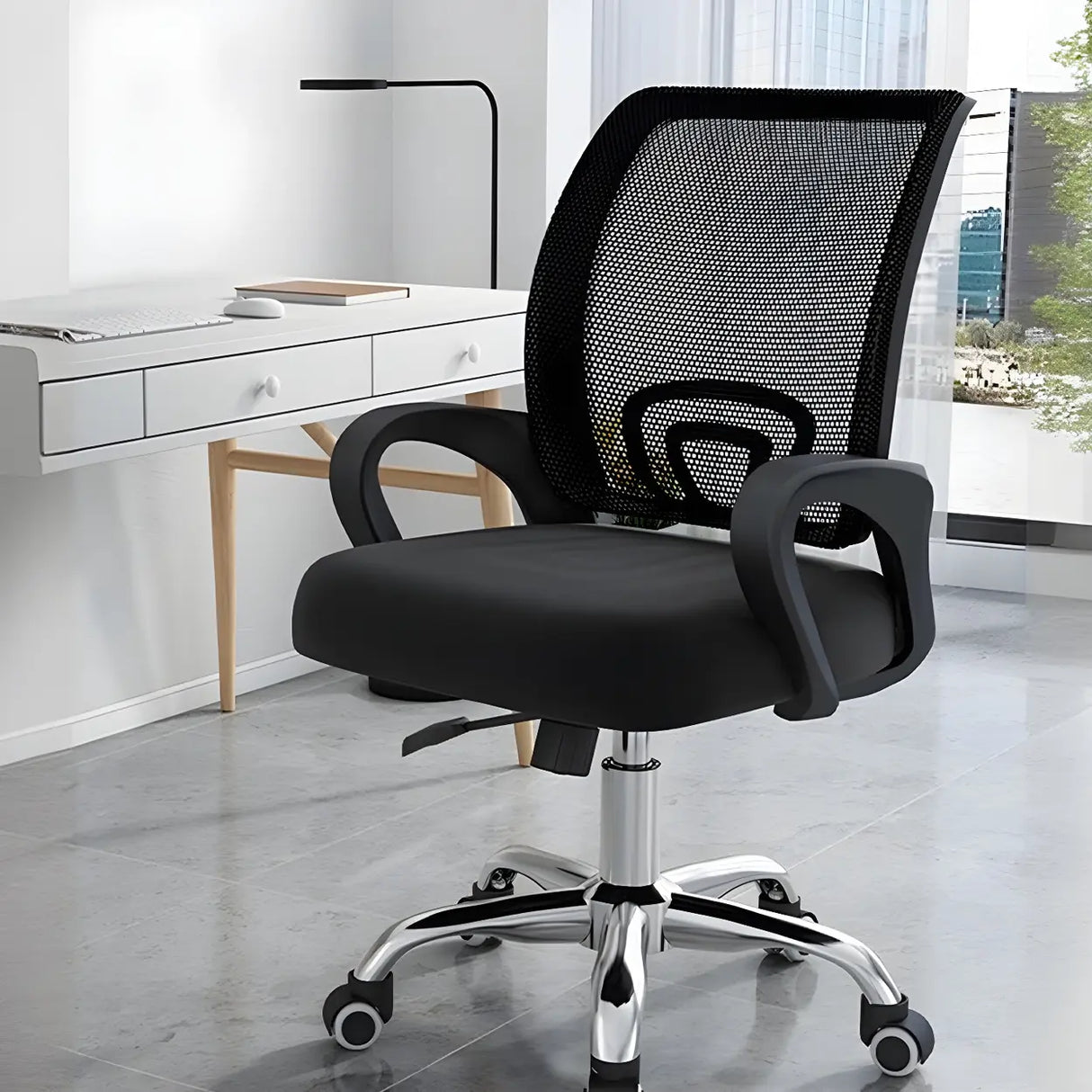 Lumbar Support Modern Mesh Ergonomic Office Chair Image - 4