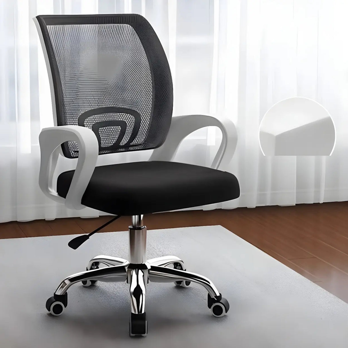Lumbar Support Modern Mesh Ergonomic Office Chair Image - 35