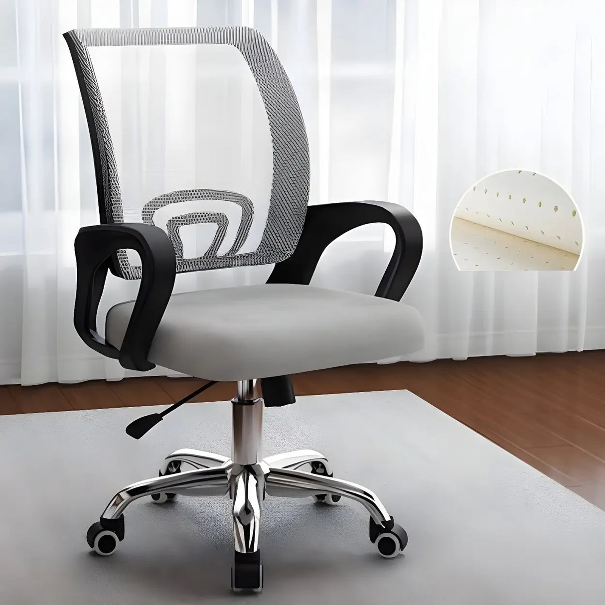 Lumbar Support Modern Mesh Ergonomic Office Chair Image - 36