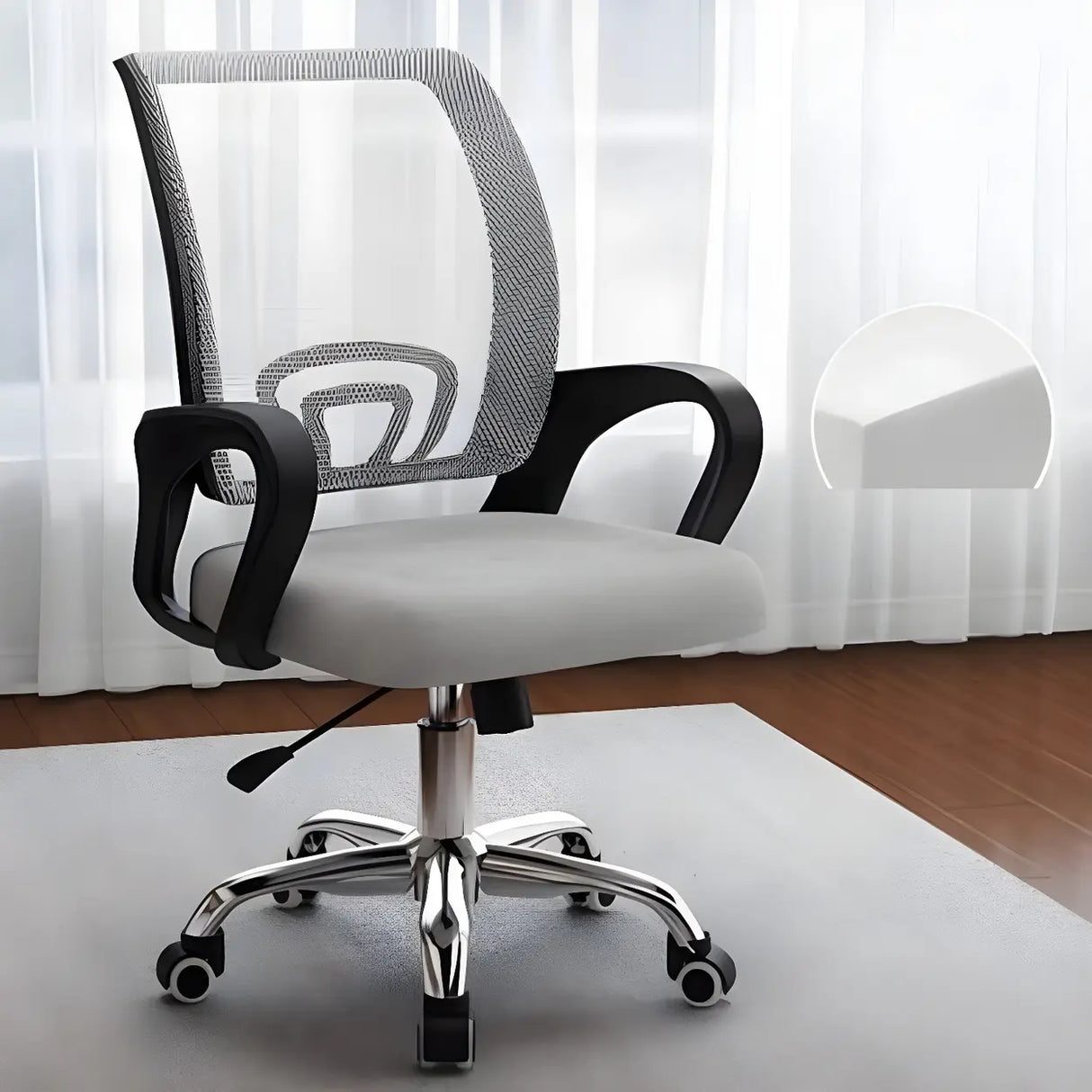 Lumbar Support Modern Mesh Ergonomic Office Chair Image - 37