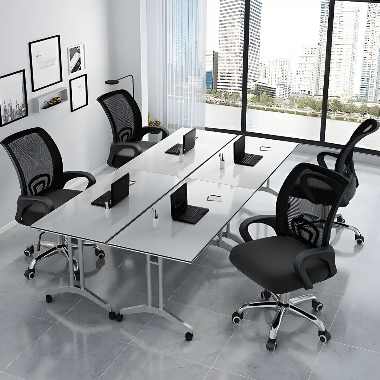 Lumbar Support Modern Mesh Ergonomic Office Chair Image - 7