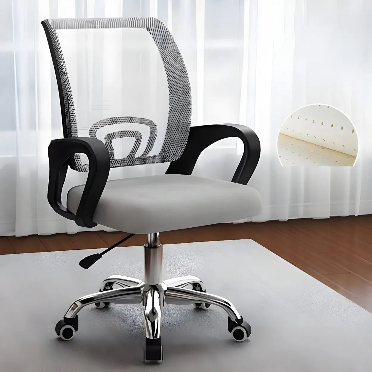 Lumbar Support Modern Mesh Ergonomic Office Chair Image - 38