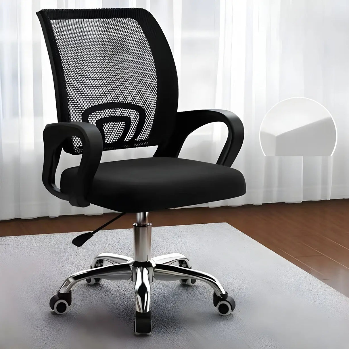 Lumbar Support Modern Mesh Ergonomic Office Chair Image - 8