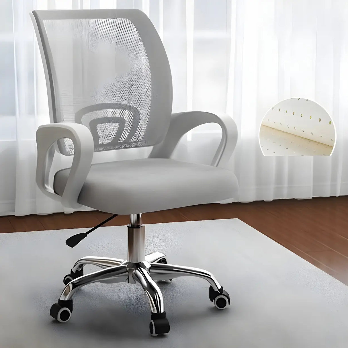 Lumbar Support Modern Mesh Ergonomic Office Chair Image - 42