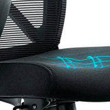 Lumbar Support Nylon Frame Ergonomic Mesh Black Office Chair Image - 11