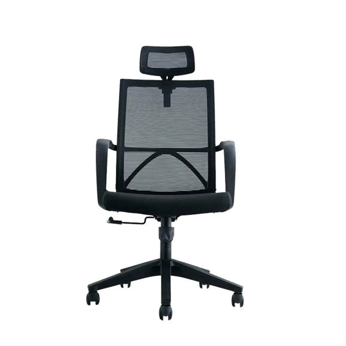 Lumbar Support Nylon Frame Ergonomic Mesh Black Office Chair Image - 15