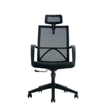 Lumbar Support Nylon Frame Ergonomic Mesh Black Office Chair Image - 15