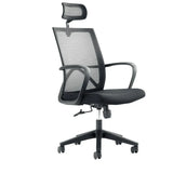 Lumbar Support Nylon Frame Ergonomic Mesh Black Office Chair Image - 5