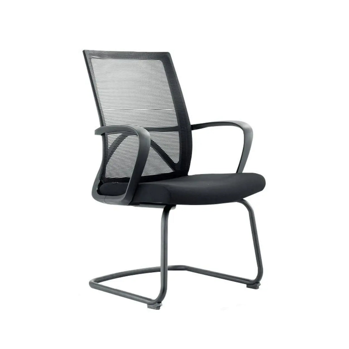 Lumbar Support Nylon Frame Ergonomic Mesh Black Office Chair Image - 6