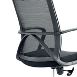 Lumbar Support Nylon Frame Ergonomic Mesh Black Office Chair Image - 8