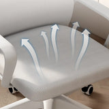 Lumbar Support Orange Swivel Mesh Adjustable Office Chair Image - 6