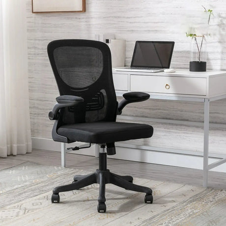 Lumbar Support Swivel Nylon Tilt Mesh Task Office Chair Image - 1