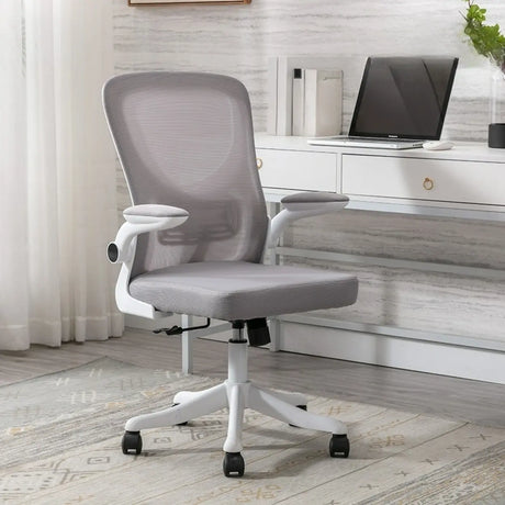 Lumbar Support Swivel Nylon Tilt Mesh Task Office Chair Image - 2