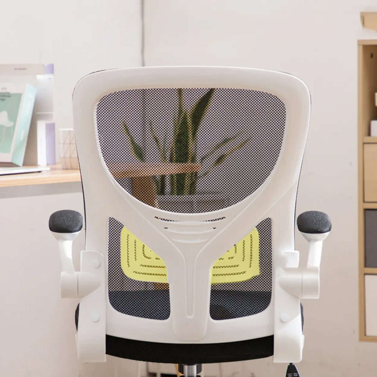 Lumbar Support Swivel Nylon Tilt Mesh Task Office Chair Image - 9
