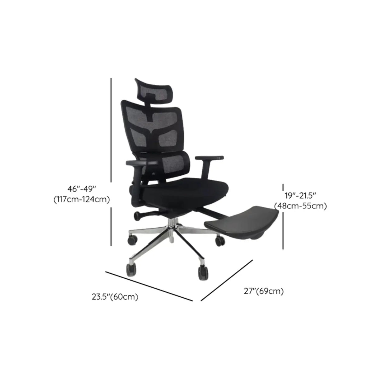 Lumbar Support Swivel Tilt Metal Frame Mesh Office Chair 