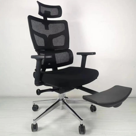 Lumbar Support Swivel Tilt Metal Frame Mesh Office Chair Image - 2