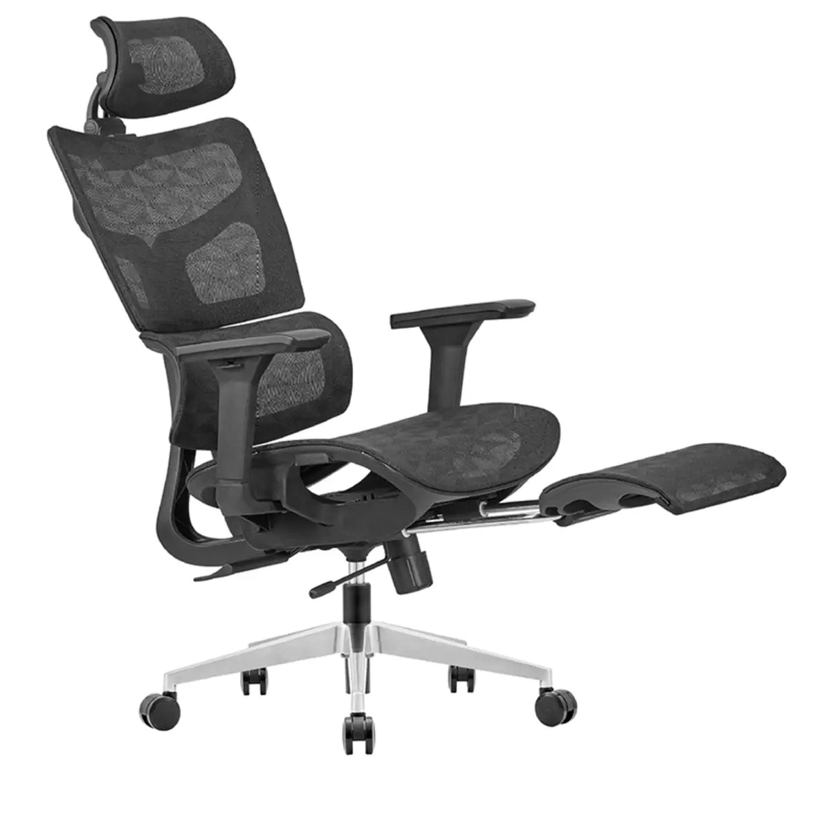 Lumbar Support Swivel Tilt Metal Frame Mesh Office Chair Image - 3
