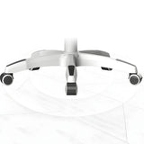 Lumbar Support Swivel White Mesh Office Chair with Headrest Image - 14