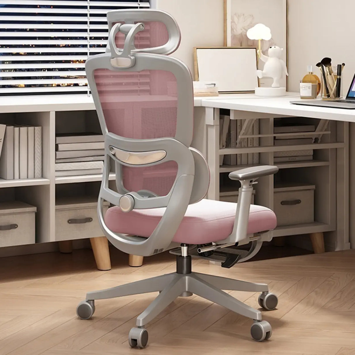 Lumbar Support Tilt Swivel Mesh Adjustable Office Chair Image - 18