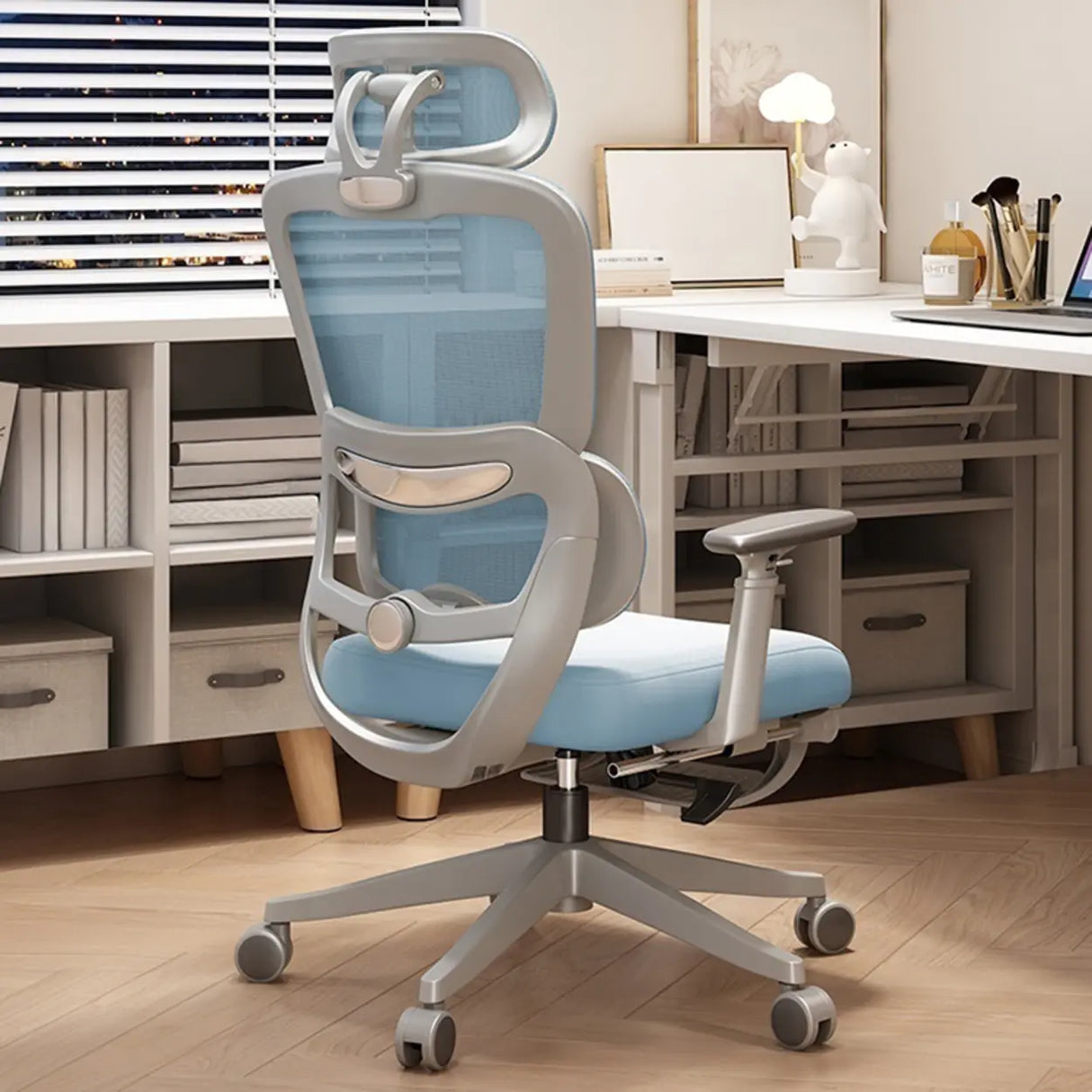 Lumbar Support Tilt Swivel Mesh Adjustable Office Chair Image - 19
