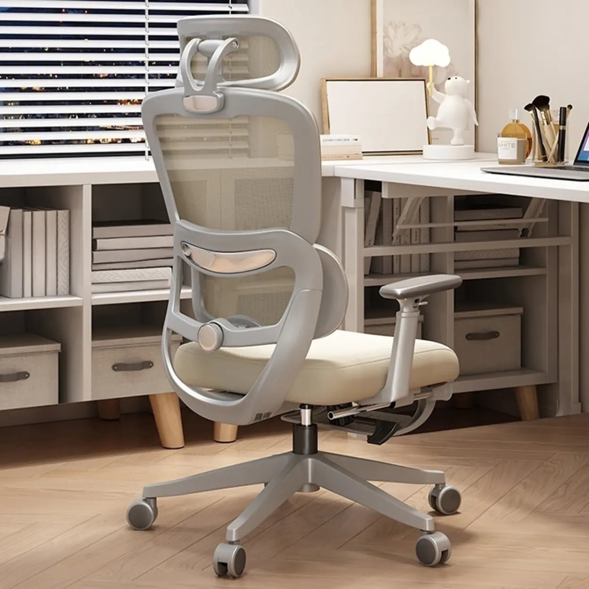 Lumbar Support Tilt Swivel Mesh Adjustable Office Chair Image - 20