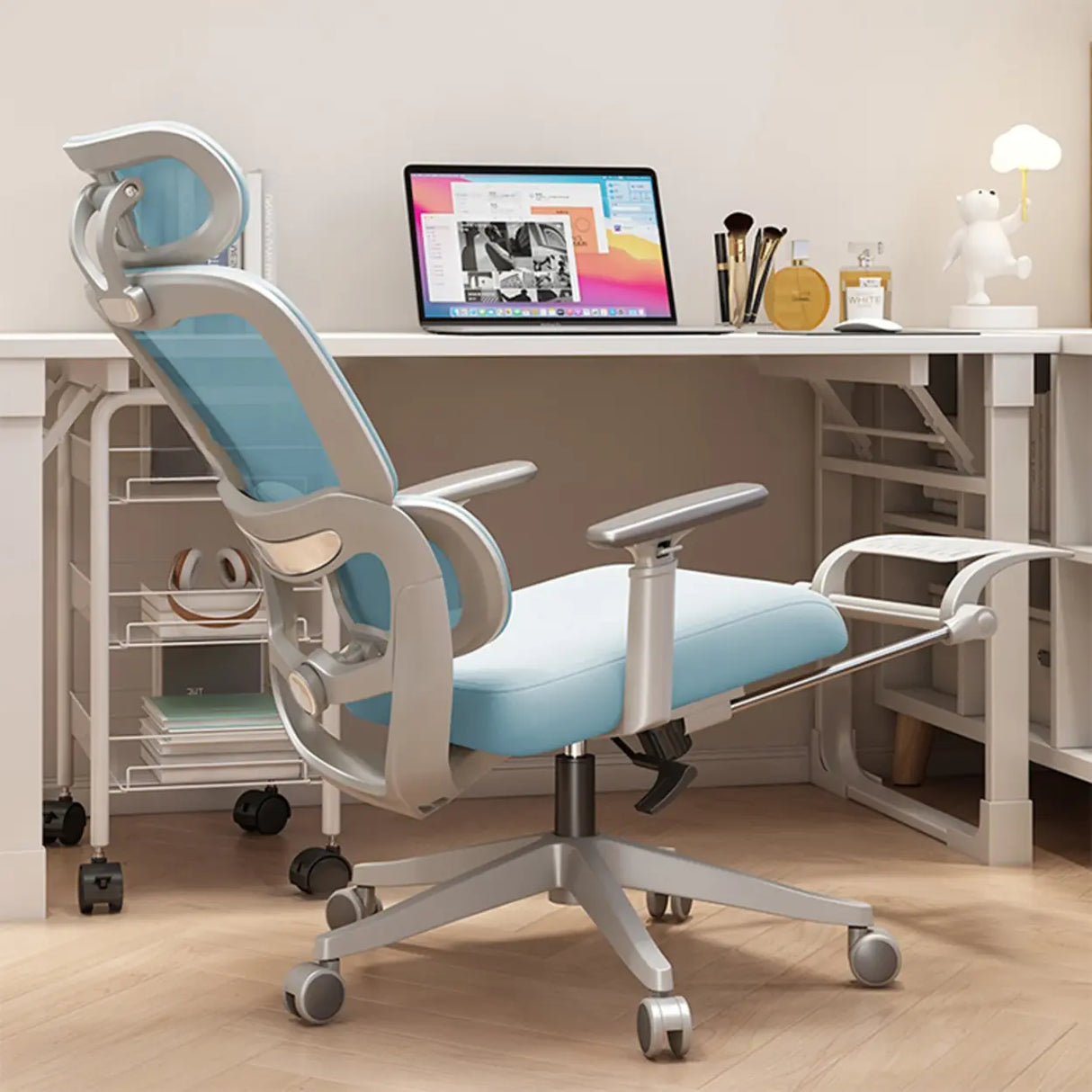 Lumbar Support Tilt Swivel Mesh Adjustable Office Chair Image - 7