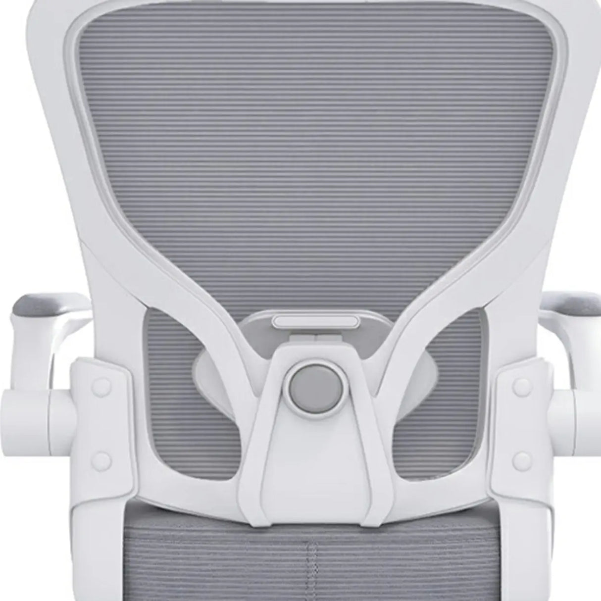 Lumbar Support White Adjustable Tilt Seating Office Chair Image - 12