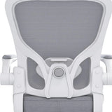 Lumbar Support White Adjustable Tilt Seating Office Chair Image - 12