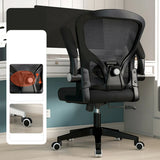Lumbar Support White Adjustable Tilt Seating Office Chair Image - 2
