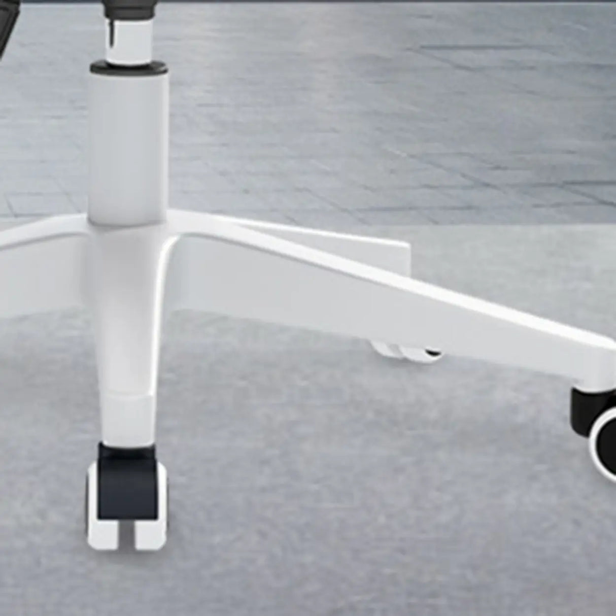 Lumbar Support White Adjustable Tilt Seating Office Chair Image - 7